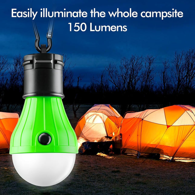 Portable LED Tent Lamp – Clip-On Hurricane Lanterns for Camping & Hiking, 4-Pack