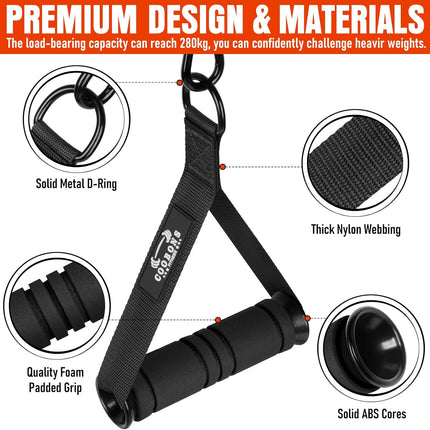 Gym Cable Handles for Resistance Bands – Heavy Duty Workout Accessories