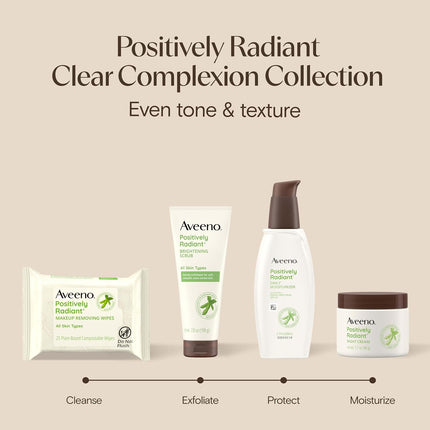 Positively Radiant Brightening Face Wash Scrub 5oz, Soy Extract for Smooth Skin Texture