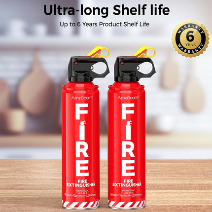 2-Pack Fire Extinguisher – Eco-Friendly, Compact for Home, Kitchen, Car & Grill