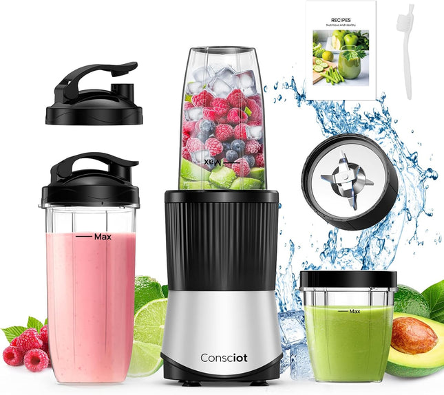 11-Piece Personal Blender – 900W, Smoothies, Baby Food, Shakes & Frozen Drinks