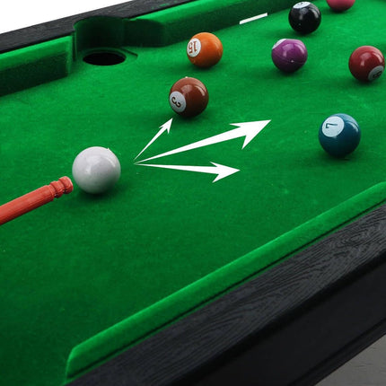 Mini Pool Table Game, Portable Desktop Billiards Set with Balls & Sticks for Kids