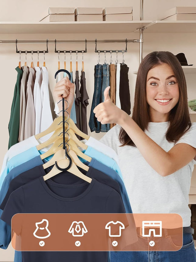 12-Pack Travel Hangers – Portable Foldable Clothes Hangers for Cruise & Travel