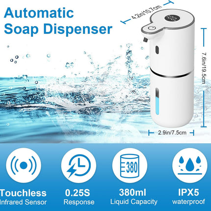 Automatic Touchless Soap Dispenser – USB Rechargeable, 6-Level Adjustable