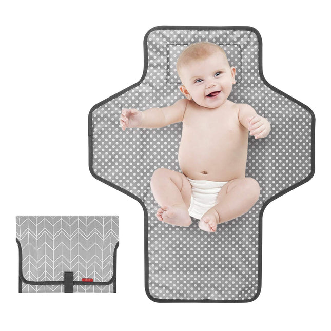 Portable Baby Changing Pad – Waterproof, Travel-Friendly, Built-In Pillow