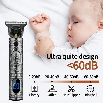Men’s Beard & Hair Trimmer, Zero-Gap T-Blade Clipper, 180-Min Runtime, All-Metal Body