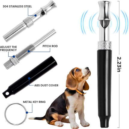 2-Pack Adjustable Dog Whistle for Training & Recall – Silent, Long-Range, with Lanyard