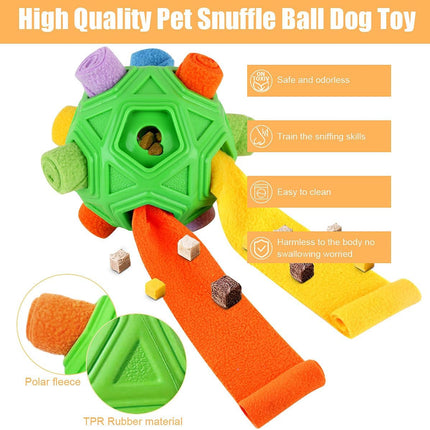 Dog Snuffle Ball – Interactive Puzzle Toy with Squeaky Carrot, Any Size