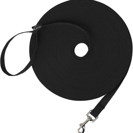 20ft Dog/Puppy Training Leash – Obedience, Recall, Agility, Black