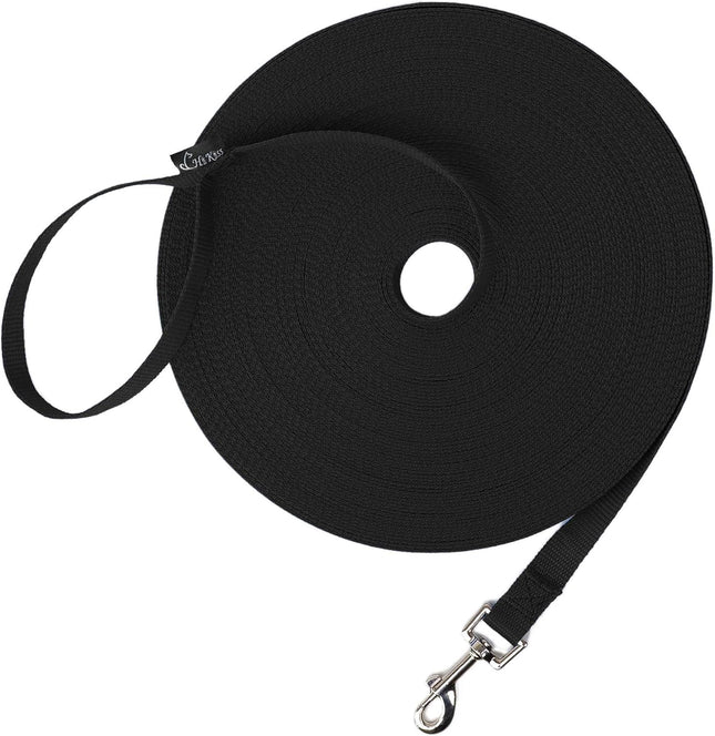 20ft Dog/Puppy Training Leash – Obedience, Recall, Agility, Black