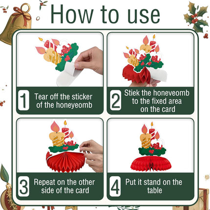 Merry Christmas Paper Fan Flower Banner Set – Swirls & Streamers with Christmas Tree