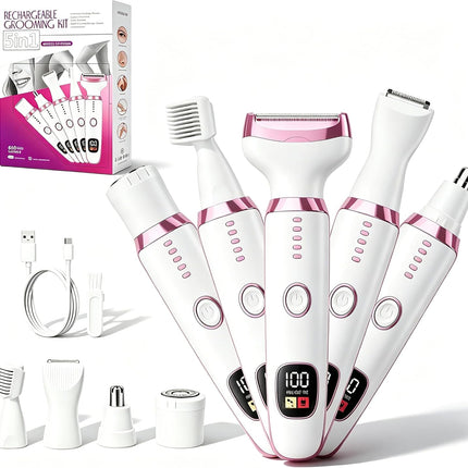 Women's Electric Shaver Hair Trimmer for Face Body Bikini Legs USB Rechargeable