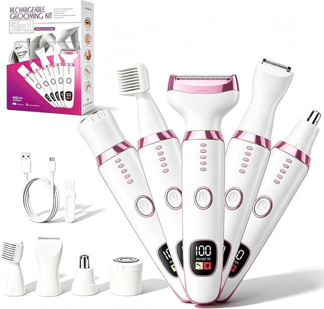 Women's Electric Shaver Hair Trimmer for Face Body Bikini Legs USB Rechargeable