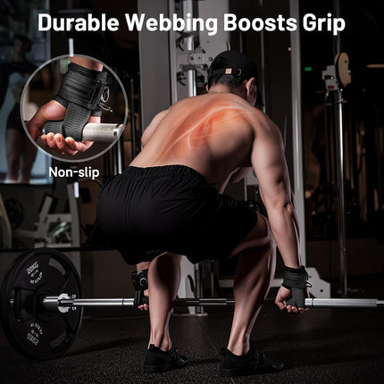 Wrist Straps for Weightlifting with D-Rings Gym Lifting Straps for Men & Women