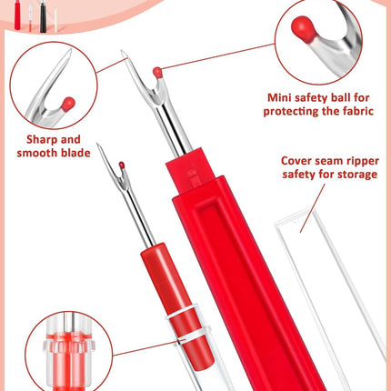 4PCS Stitch Remover Tools Thread Ripper Set for Sewing & Embroidery