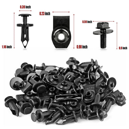 45PCS Universal Engine Under Cover Bolts, Splash Shield & Fender Clips Kit