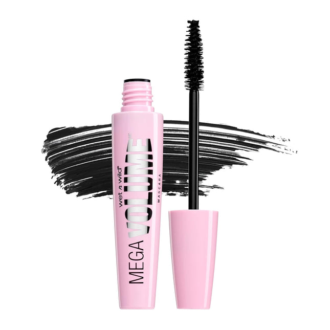 Mega Volume Mascara, Volumizing Waterproof Smudge-Resistant Vegan, Very Black