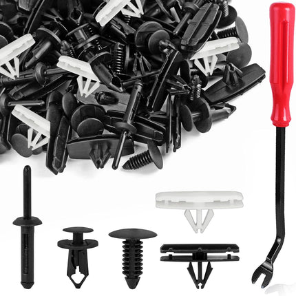 150PCS Jeep Wrangler Fender Clips, 5-in-1 Push Rivets for JK JL & Grand Cherokee