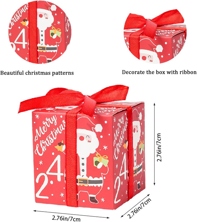 24 Christmas Advent Calendar Gift Boxes, DIY 24-Day Countdown for Holiday Surprises