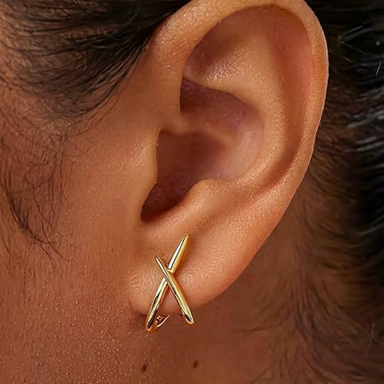 14K Gold Stud Earrings for Women – Dainty, Minimalist, Hypoallergenic