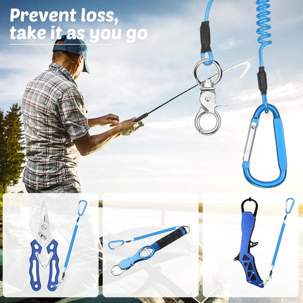 6-Pack Steel Wire Tool Lanyards – Safety Leash for Pliers & Hand Tools