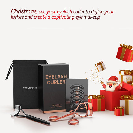 Eyelash Curler with Comb, Professional Lash Lift Kit, Refill Pads, Rose Gold