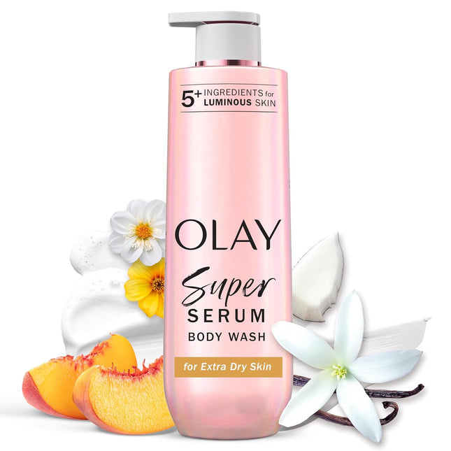 Super Serum Body Wash 20oz, Collagen Peptide, Vitamin C & Shea Butter, Rich Hydration