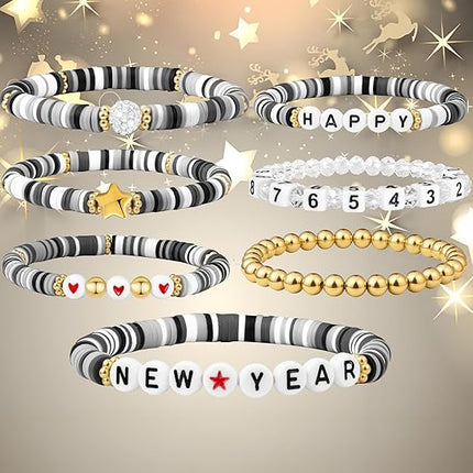 Friendship Beaded Bracelets for Women – Stackable Colorful Clay Beads