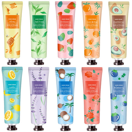10 Pack Hand Cream Gift Set for Women Dry Cracked Hands Moisturizing Lotion