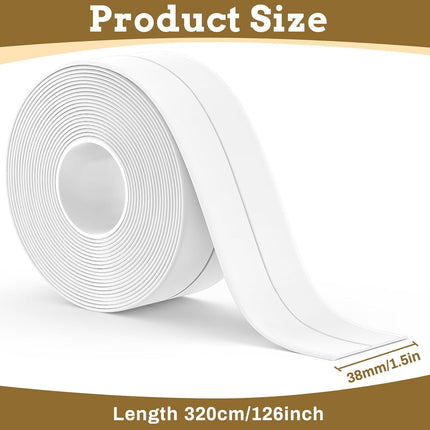 3 Rolls Waterproof Caulk Tape – Self-Adhesive Sealant for Kitchen, Bathroom, Sink