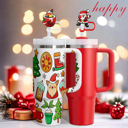 2025 Xmas Advent Calendar – 24 Days of Surprises with Santa Straw Covers