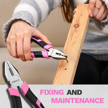 94pc Pink Tool Set with Storage Toolbox Household DIY Hand Tool Kit for Women
