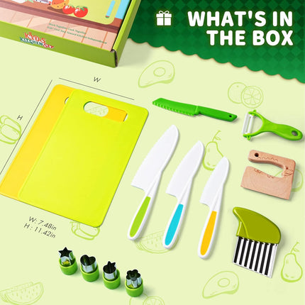 13 Piece Montessori Kitchen Toys Set for Toddlers Real Cooking Tools Kids