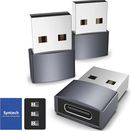 3 Pack USB C Female to USB Male Adapter Aluminum Converter for Devices
