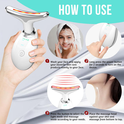 Face Massager 7-in-1 – Red Light Therapy Wand for Skin Care & Sculpting