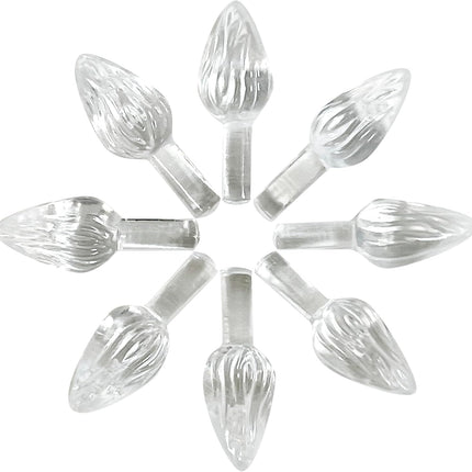 144PCS Small Ceramic Christmas Tree Light Ornaments – Twist-Style Mini Decor
