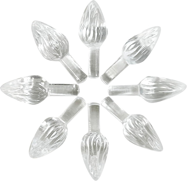 144PCS Small Ceramic Christmas Tree Light Ornaments – Twist-Style Mini Decor