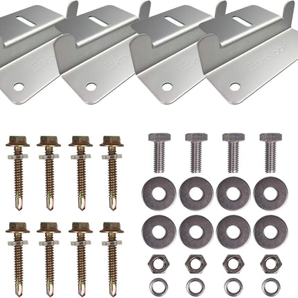 4pcs Aluminum Solar Panel Z Brackets – Lightweight, Corrosion-Free, Gray