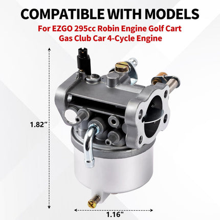Carburetor for EZGO 295cc Robin Golf Cart Engine, 4-Cycle with Fuel Pump