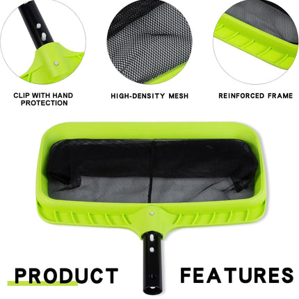 Swimming Pool Leaf Skimmer Net with Reinforced Frame for Deep Cleaning
