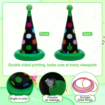 Inflatable Ring Toss Game 5 Pack with 10 Rings Family Party Yard Game