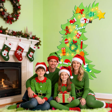 3FT Felt Xmas Tree Set – Toddlers DIY Wall Hanging Christmas Decorations