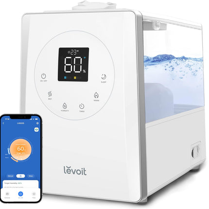 Smart Warm & Cool Mist Humidifier, 6L, 753ft² Coverage, App & Voice Control