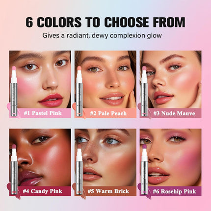Liquid Blush Pastel Pink High Pigment Buildable Dewy Finish Cheek Makeup