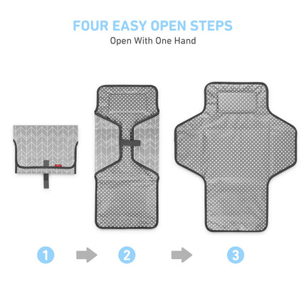 Portable Baby Changing Pad – Waterproof, Travel-Friendly, Built-In Pillow