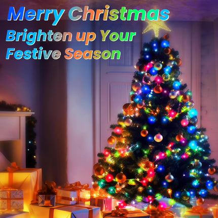 32FT 100 LED Christmas Tree Lights 8 Modes Waterproof Outdoor Fairy Lights