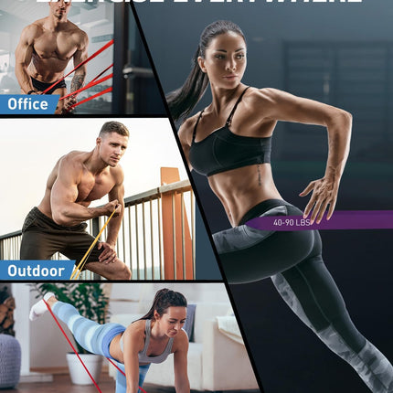 Resistance Bands Set, 5-Level Pull Up Assistance Bands, 5-125 Lbs, Home Gym