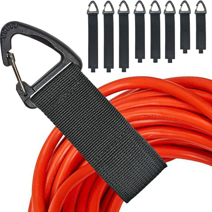 8-Pack Extension Cord Organizer – Heavy Duty Straps for Cables & Hoses
