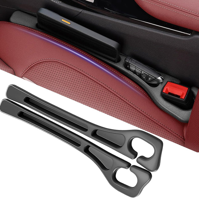 2-Pack Car Seat Gap Filler Organizer, Universal Seat Gap Plug with Storage Slot