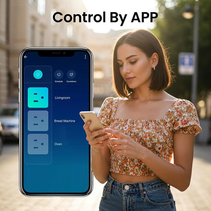 Smart WiFi Power Strip – 3 Outlets, 3 USB Ports, Alexa & Google Home